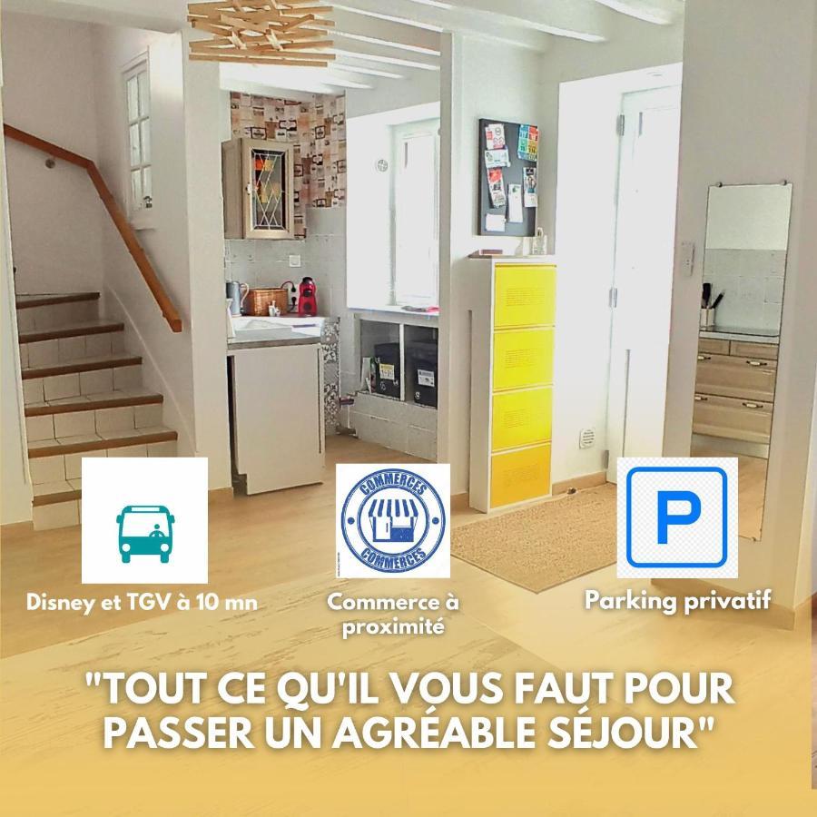 L'Essentiel, Proche De Disneyland Paris 2 Chambres Et 2 Sdb Chessy  Exteriér fotografie